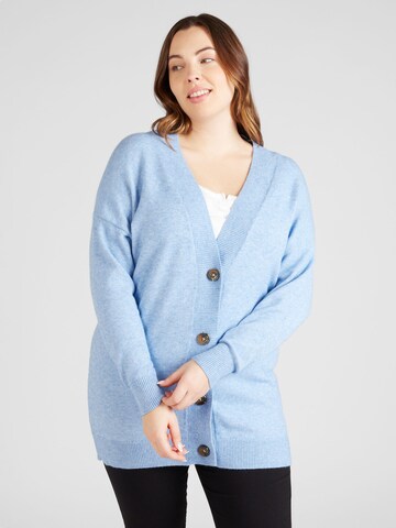 ONLY Carmakoma Strickjacke 'RESLY' in Blau: predná strana