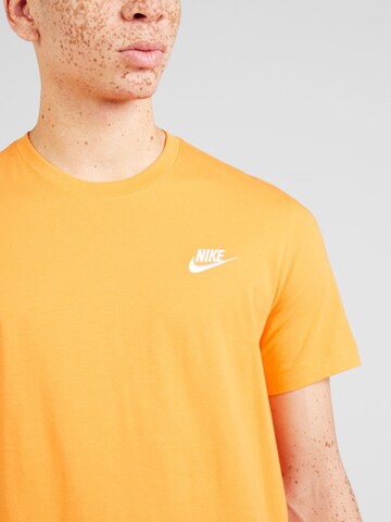 Nike Sportswear Regular Fit T-Shirt 'Club' in Orange