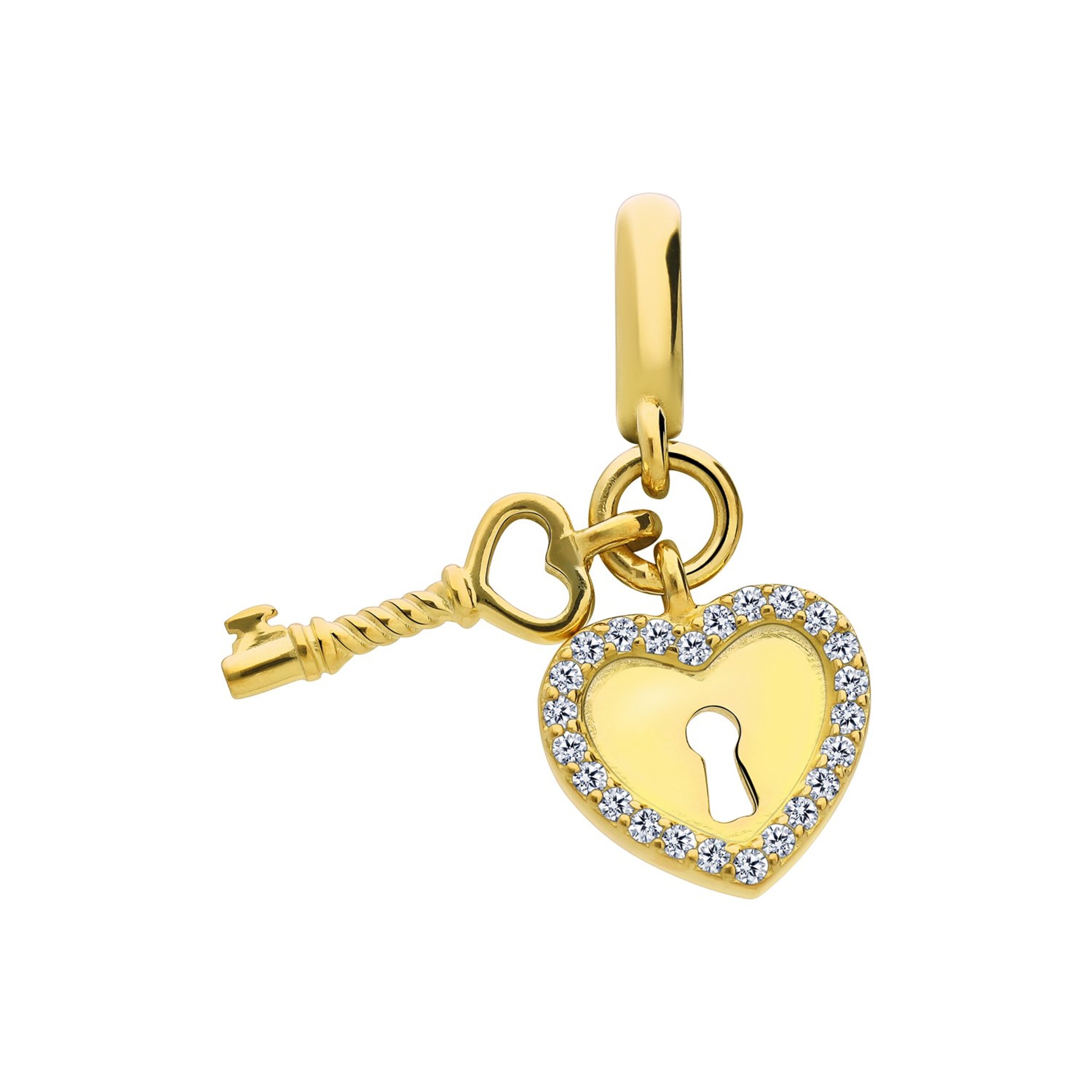 Lucardi Pendant 'Basic' in Gold: front