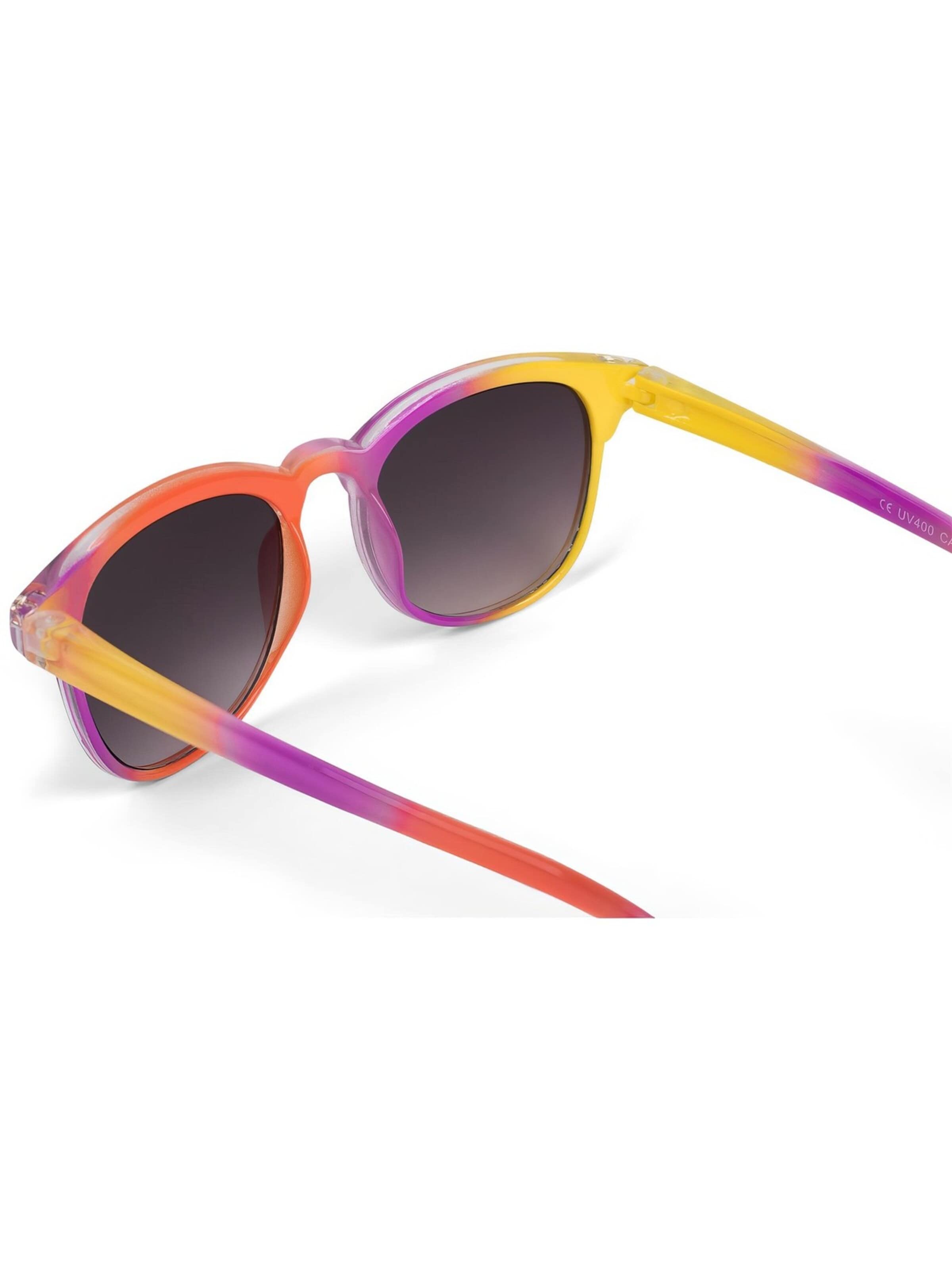 styleBREAKER Sonnenbrille 'Kinder Nerd Sonnenbrille in Regenbogen Farben' in Grau