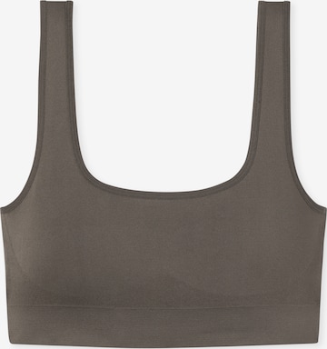 SCHIESSER Bralette Bra ' Seamless Matt ' in Grey: front