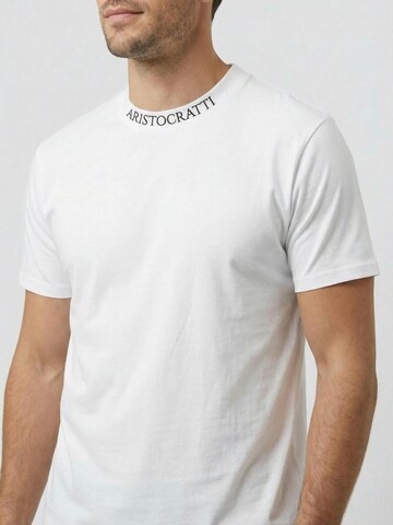 Maglietta 'ORIGIN – White Classic Cotton T-Shirt' di ARISTOCRATTI in bianco