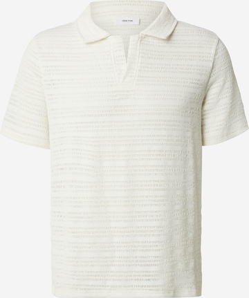 Tricou 'Jon' de la DAN FOX APPAREL pe alb: față