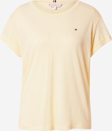 T-shirt TOMMY HILFIGER en jaune : devant