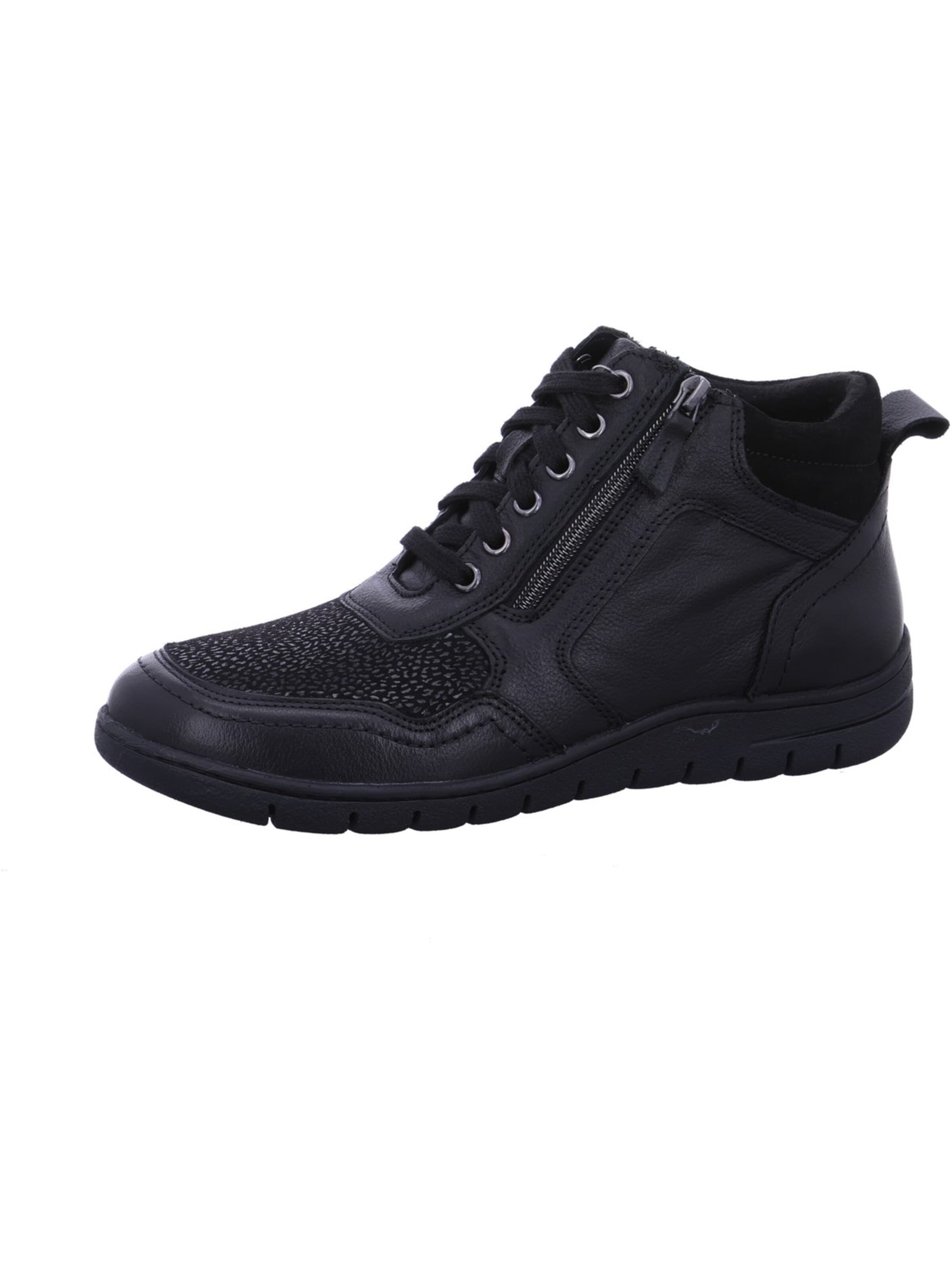Naturläufer Booties 'Naturläufer Schnürstiefel Schwarz' in Black: front