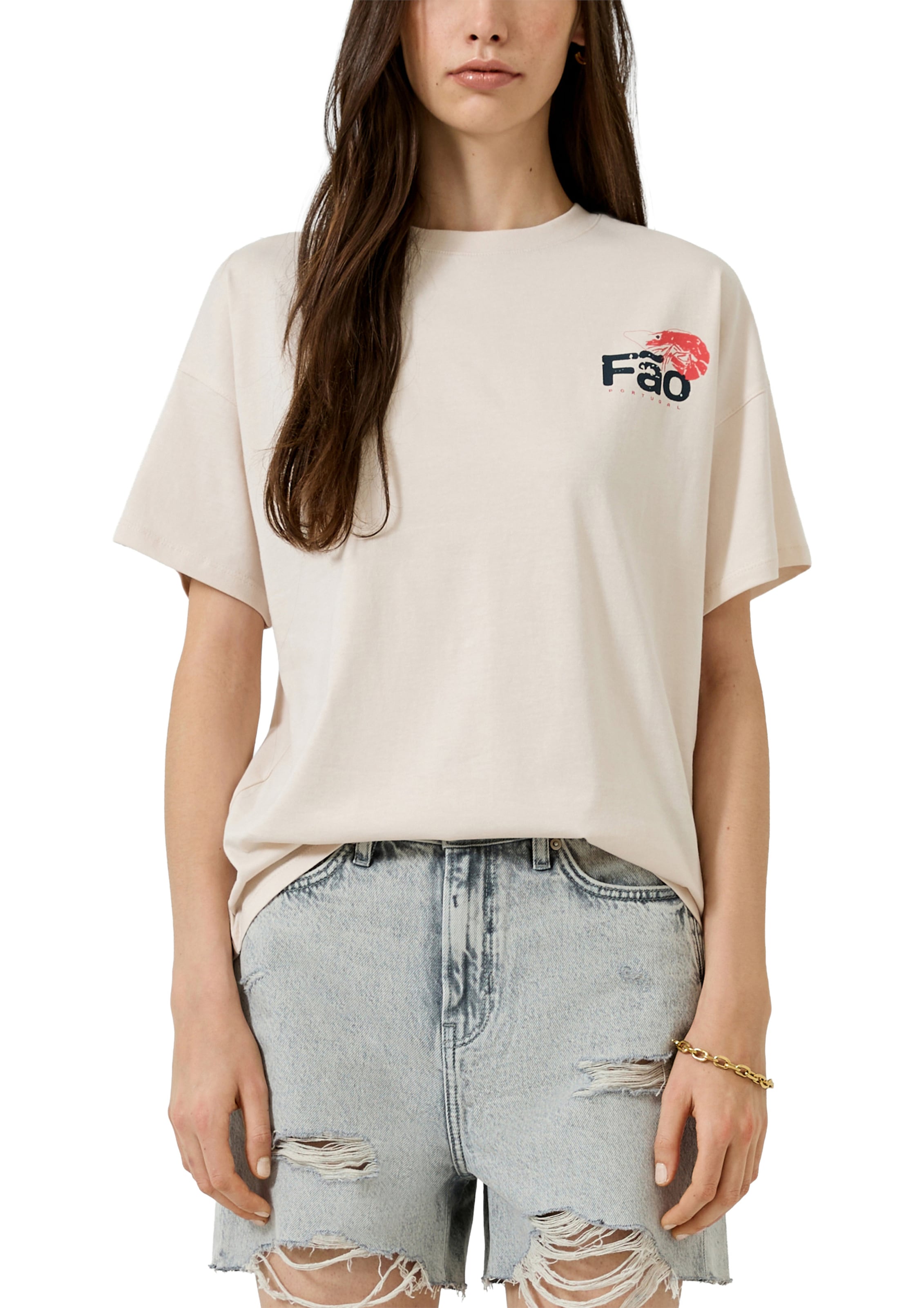 T-shirt QS en beige