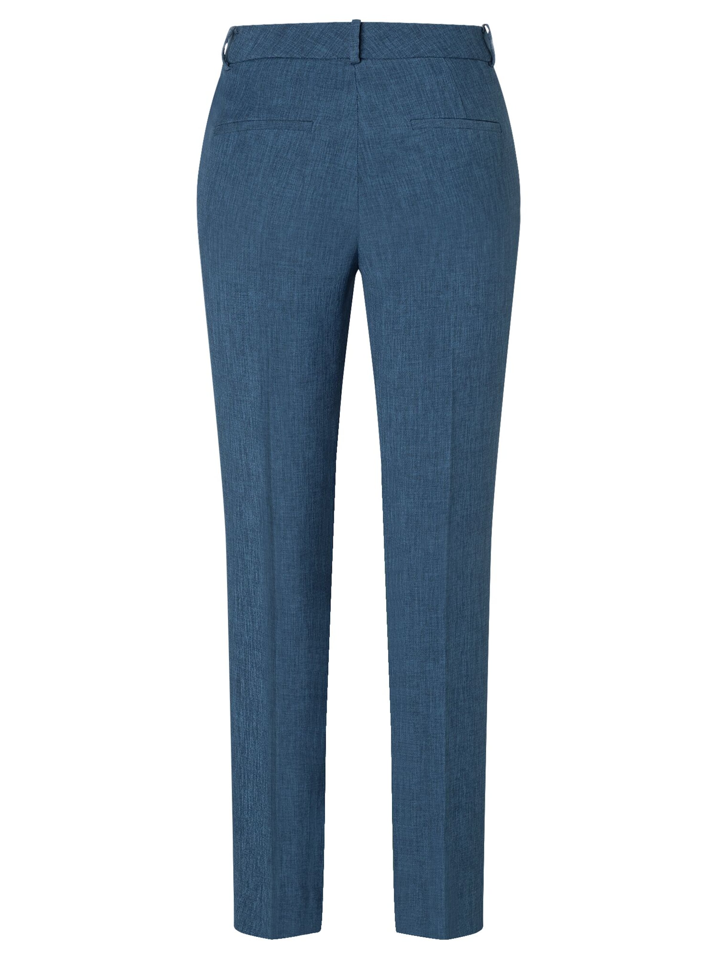 MORE & MORE - Slimfit Calças com vincos 'HEDY' em azul