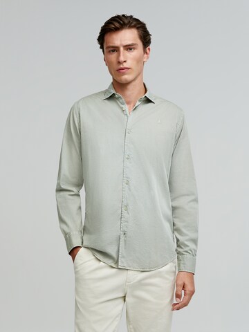 Scalpers Regular fit Button Up Shirt 'Seatle' in Green