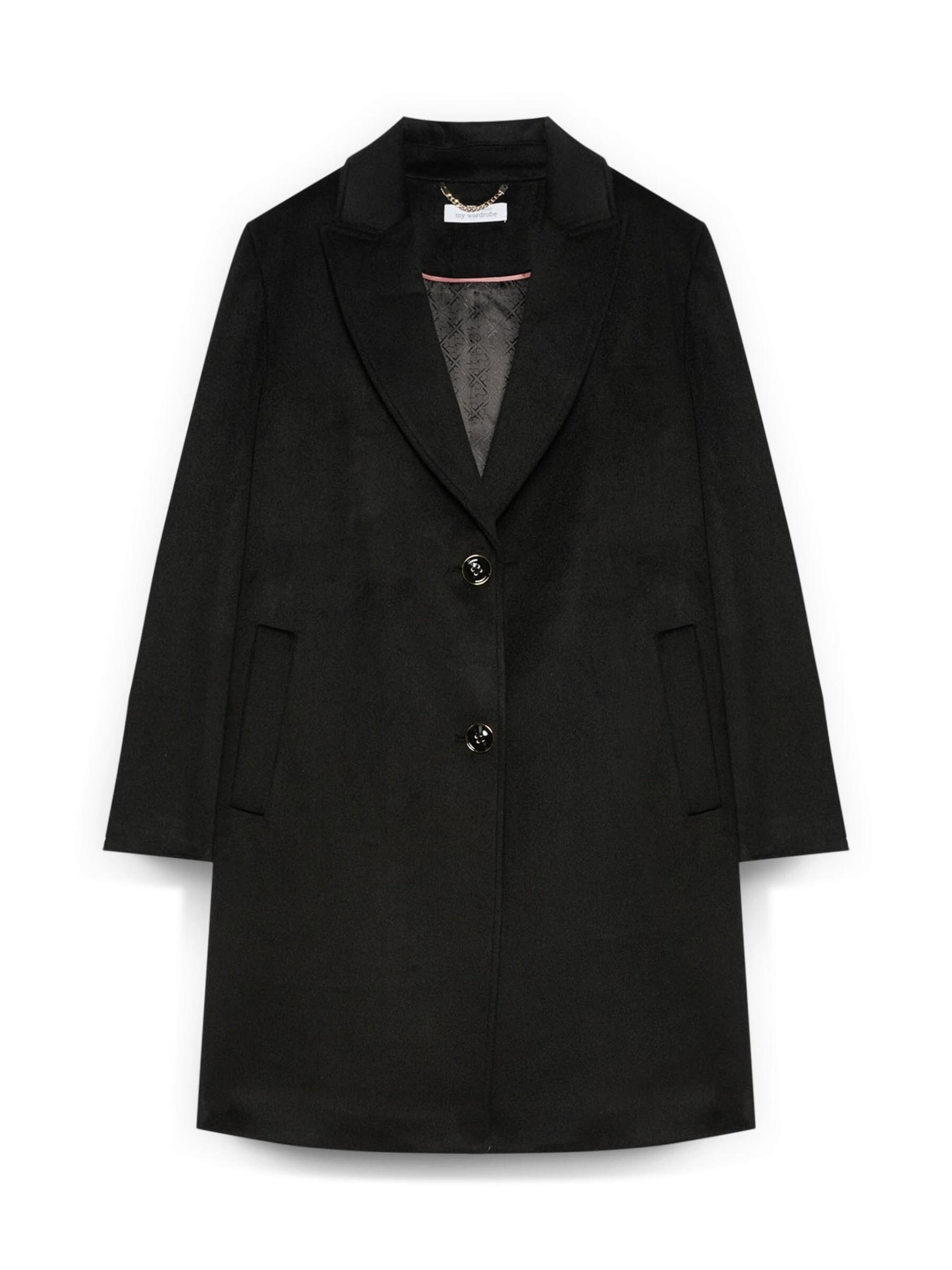 Manteau d’hiver Fiorella Rubino en noir : devant