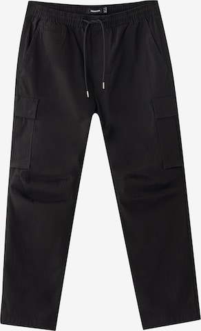 Pull&Bear Cargo trousers in Black: front