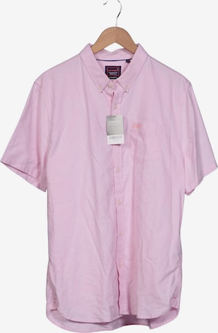 Superdry Button Up Shirt in XXXL in Pink: front