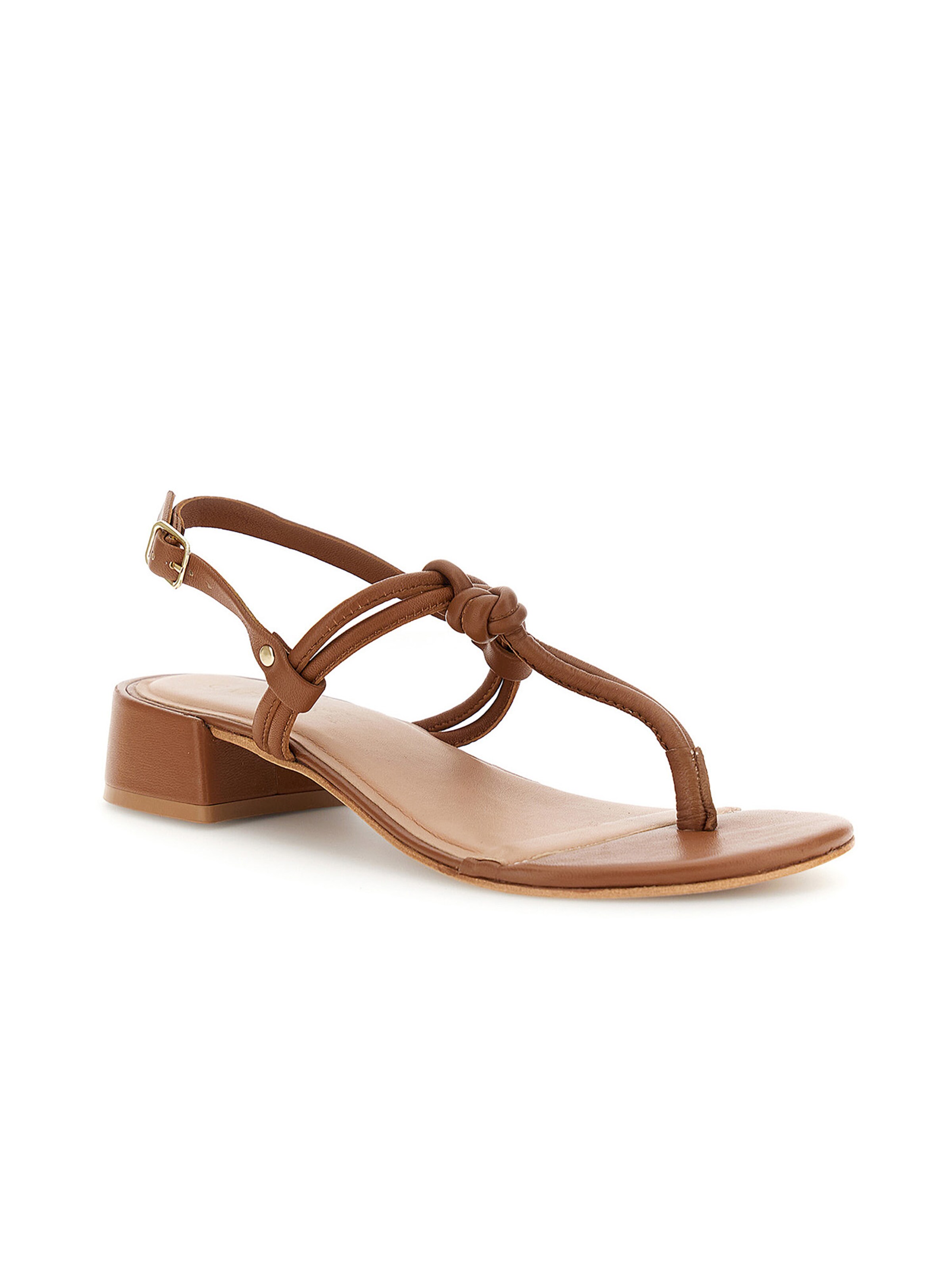CAFè NOIR T-bar sandals in Brown: front