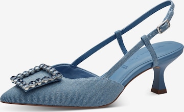TAMARIS - Sapatos abertos atrás em azul: frente