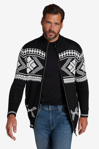 JP1880 Knit Cardigan in Black: front