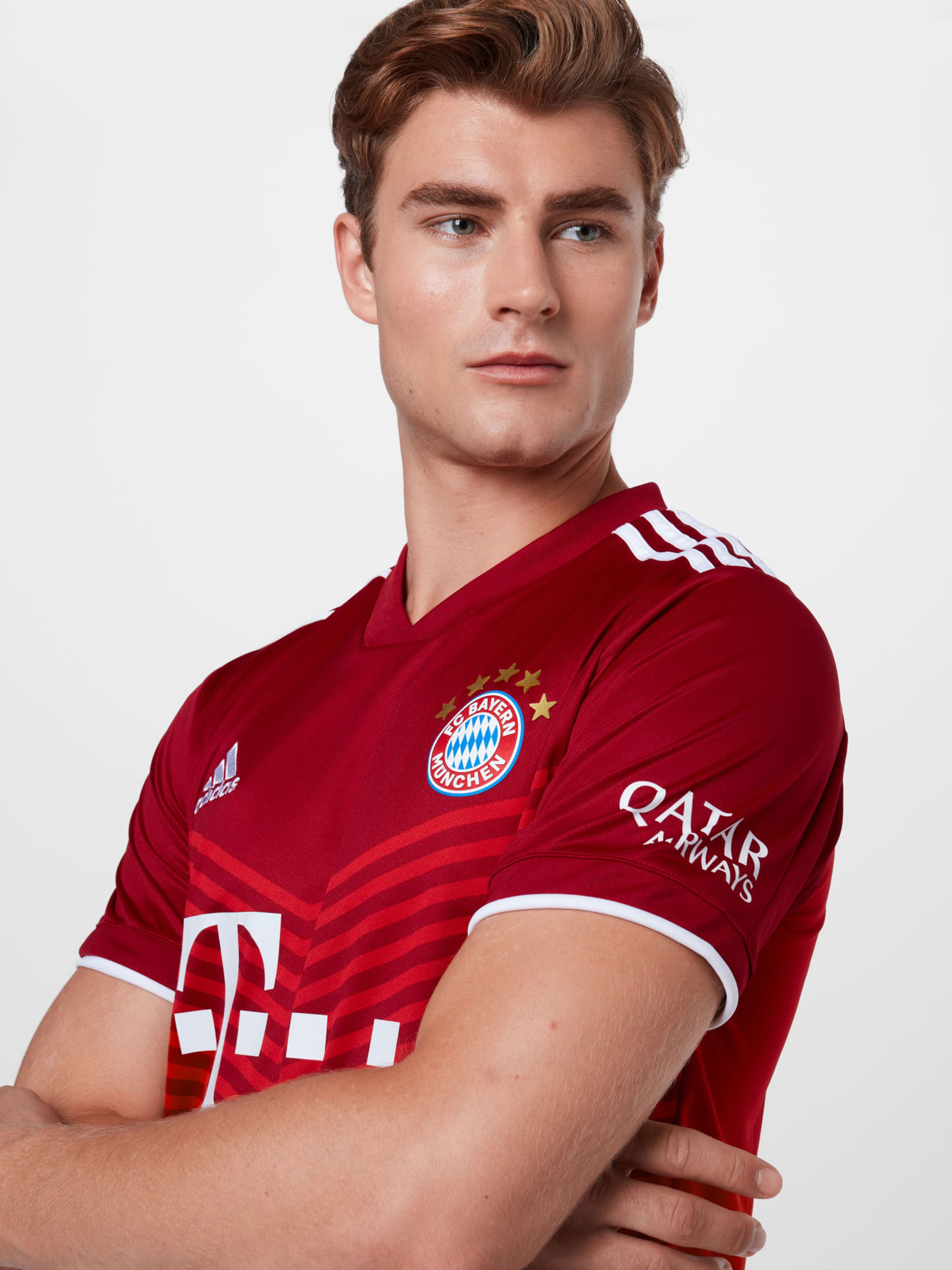 Sport T-Shirt fonctionnel Bayern München ADIDAS PERFORMANCE en Rouge 