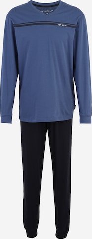 TOM TAILORDuga pidžama - plava boja: prednji dio