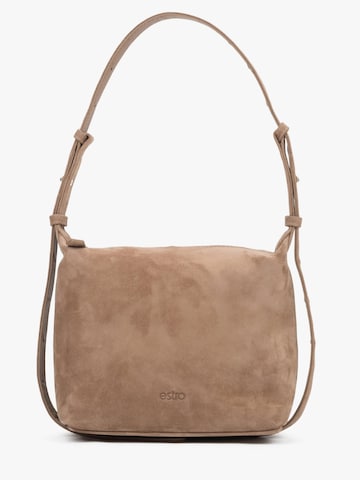 Borsa a spalla '9811' di Estro in beige: frontale