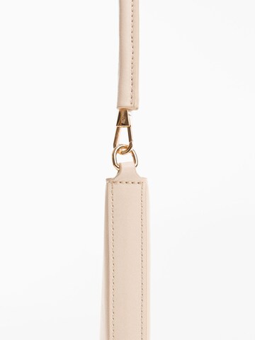 MANGO Skuldertaske 'GARRIDO' i beige