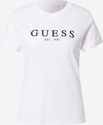 T-shirt GUESS en blanc : devant