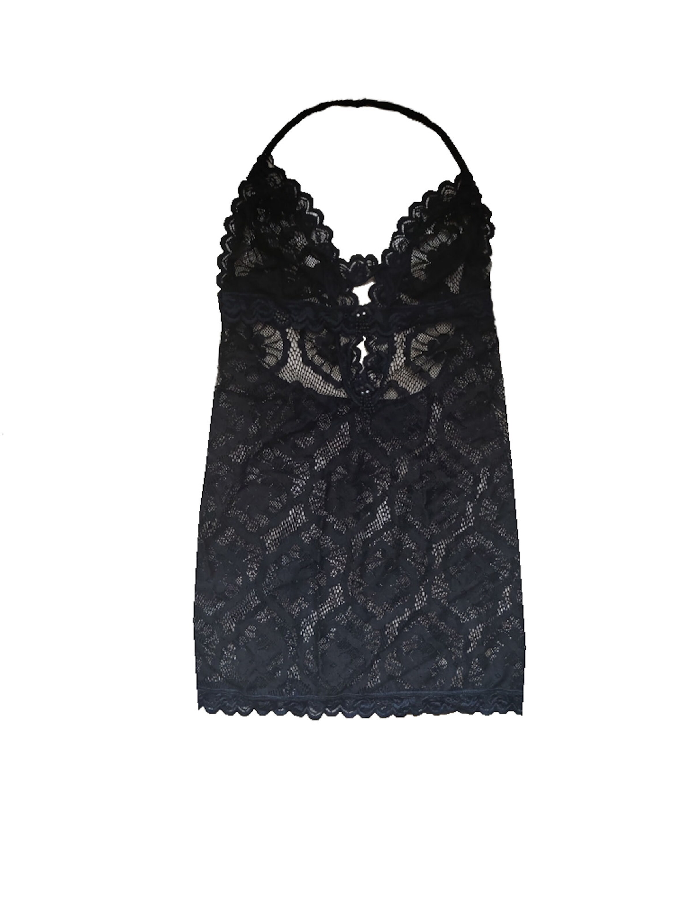 Hamana Negligee 'Rio' in Black: front