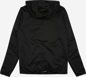 ADIDAS SPORTSWEAR Athletic Zip-Up Hoodie 'Designed 2 Move 3-Stripes' in Black