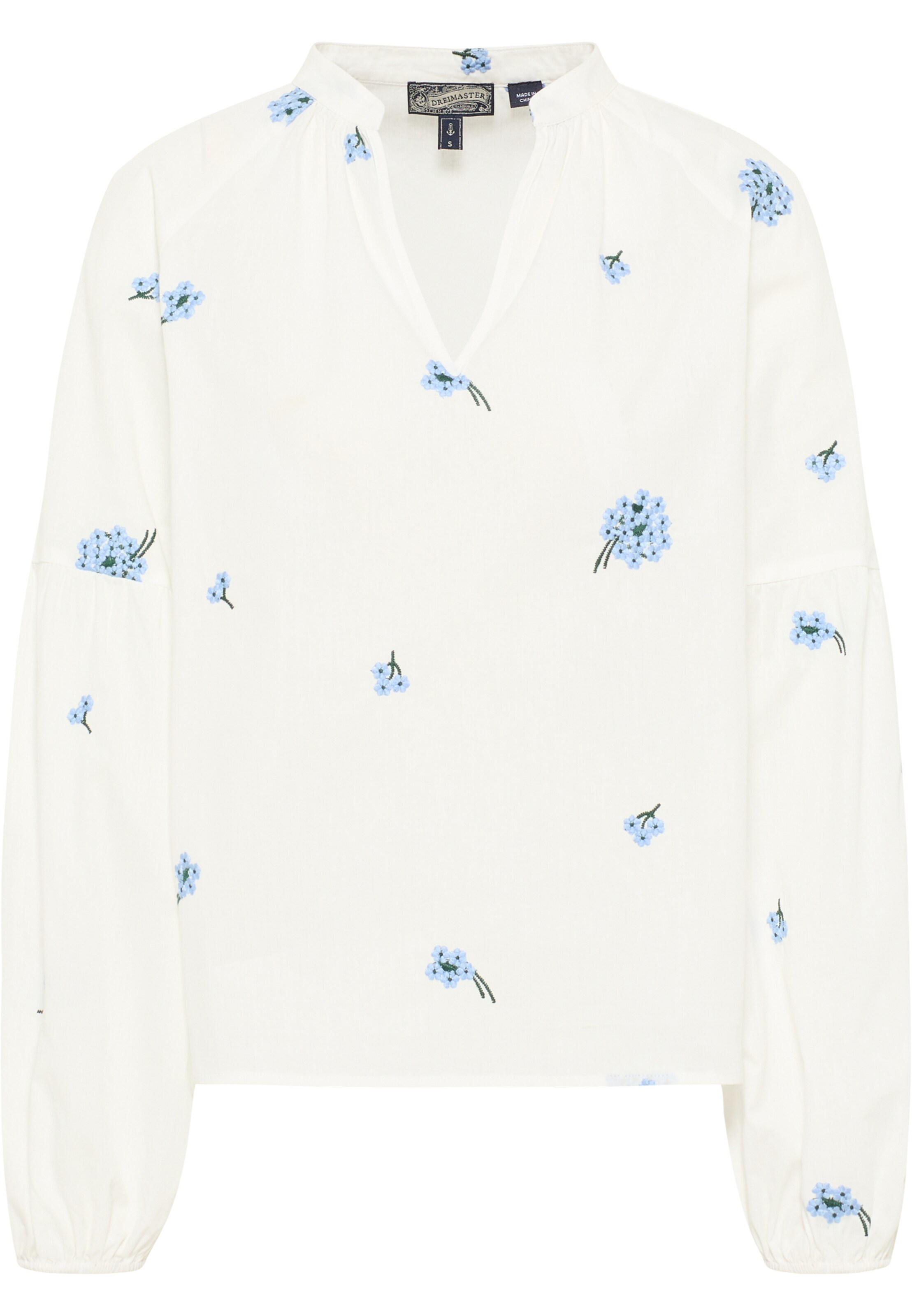 Camicia da donna di DreiMaster Vintage in bianco: frontale