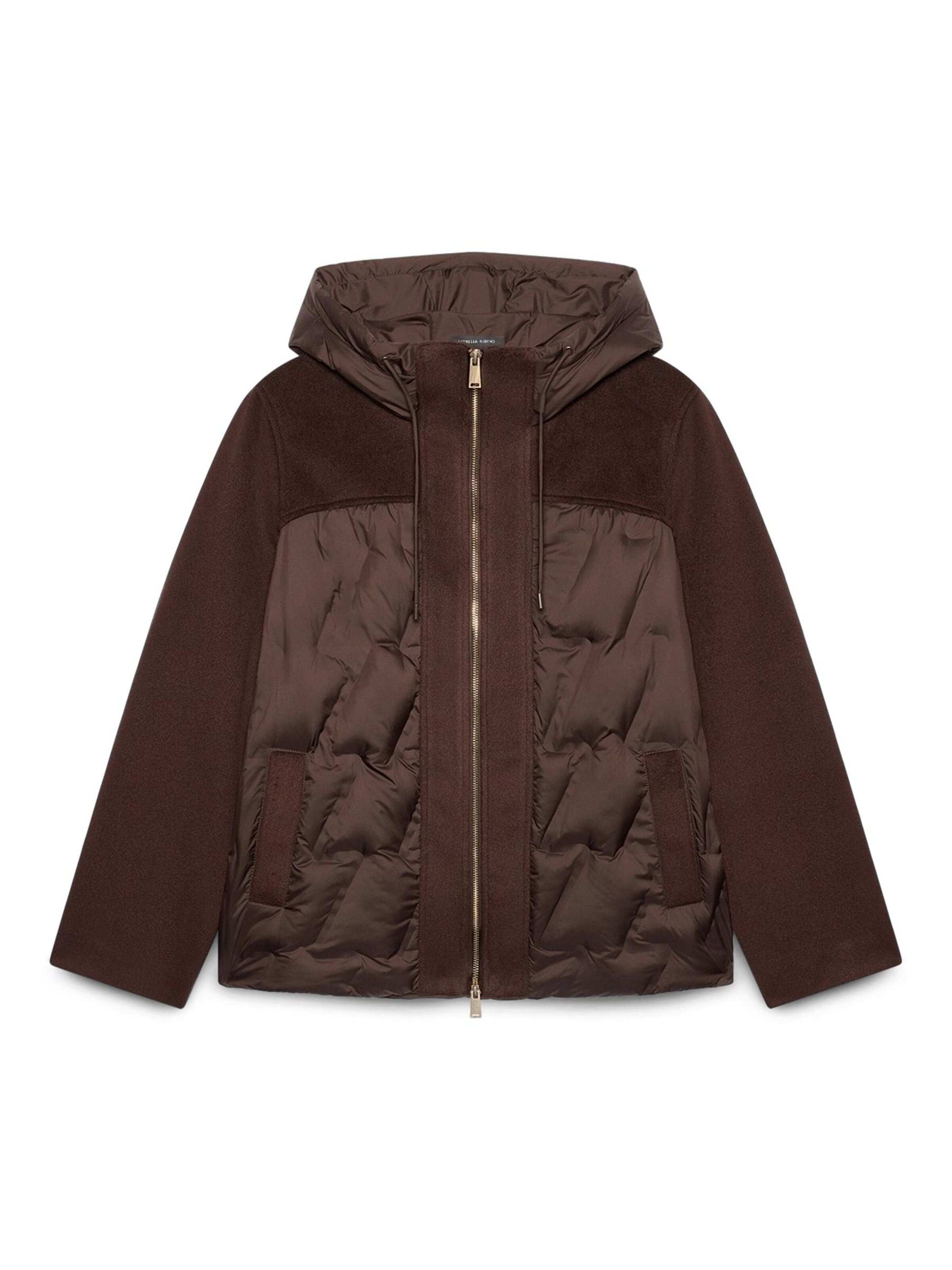 Cappotto di mezza stagione di Fiorella Rubino in marrone: frontale