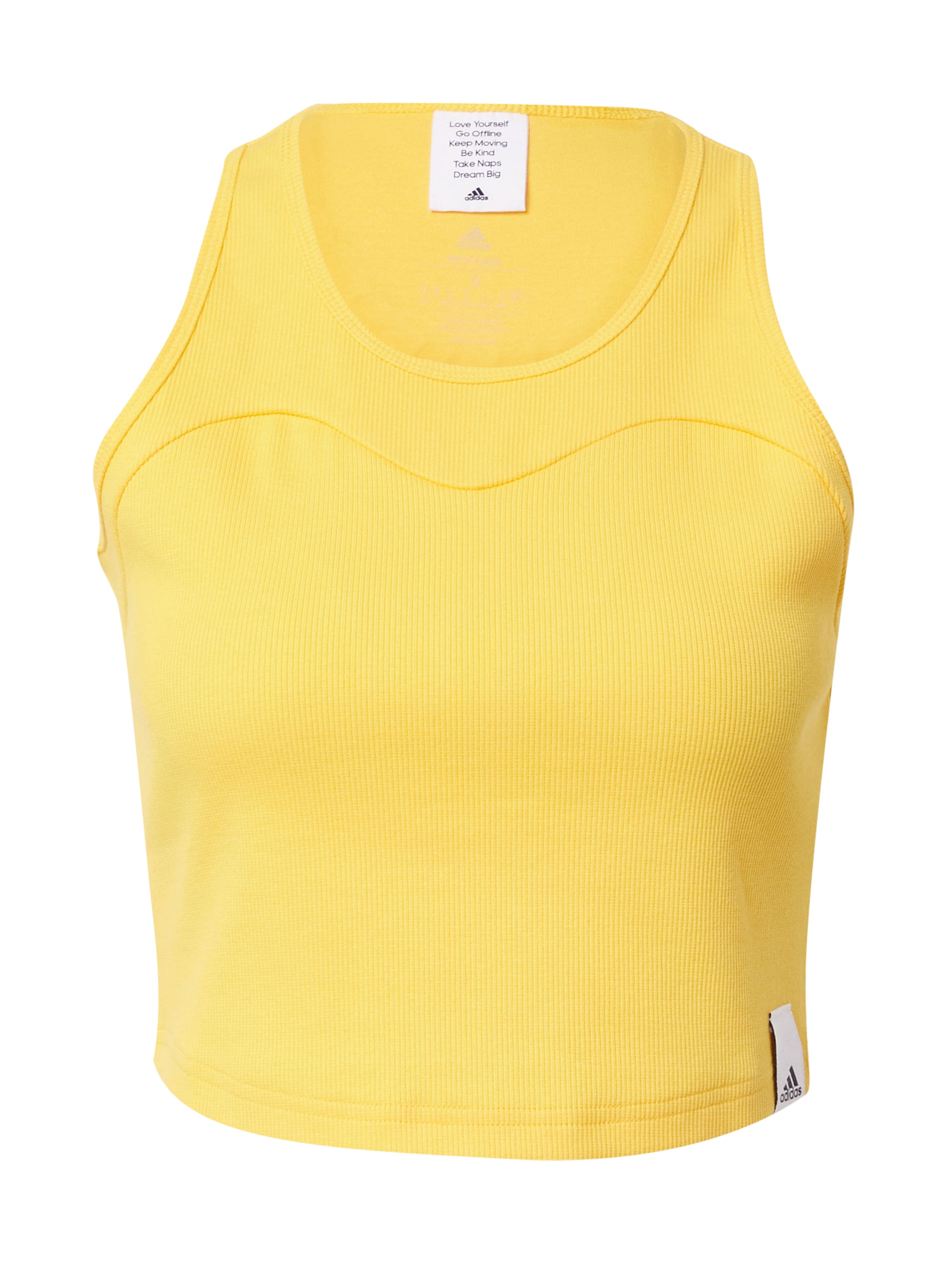 ADIDAS SPORTSWEAR Top sportowy 'Lounge Rib' w kolorze żółty: przód