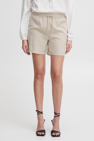 b.young Loosefit Hose 'FALAKKA' in Beige: Vorderseite