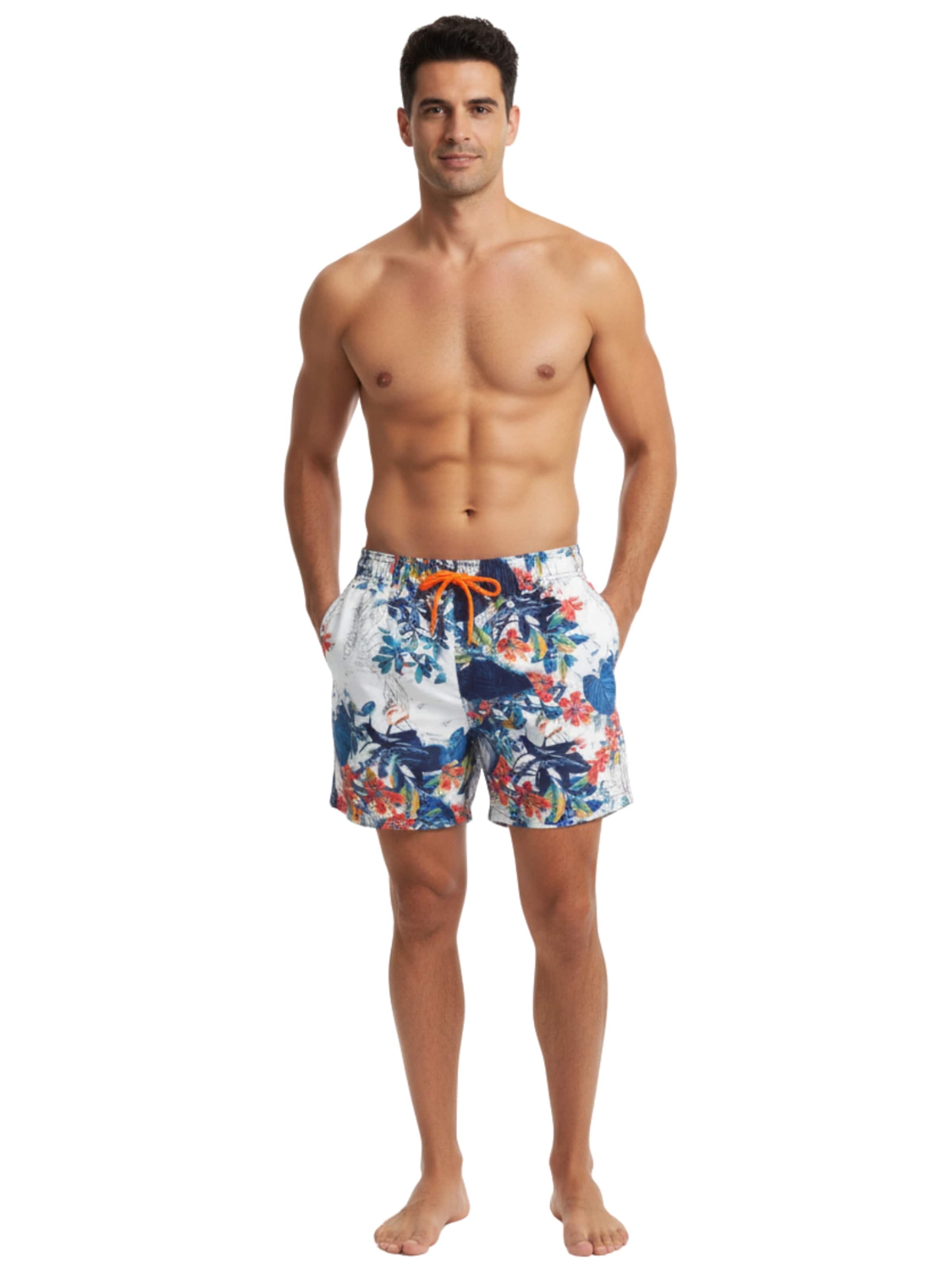 Luvanni Badeshorts 'Boardshorts Style 29 Dschungel' in Blau