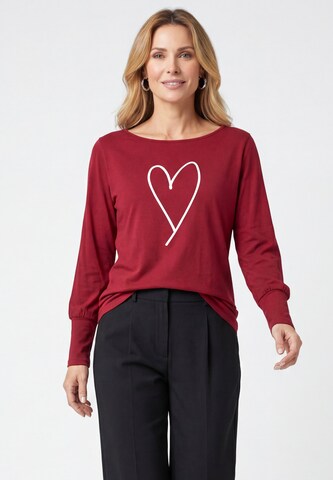 T-shirt usha BLACK LABEL en rouge : devant