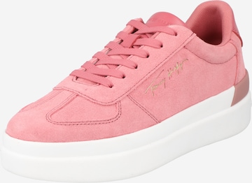 Baskets basses TOMMY HILFIGER en rose : devant