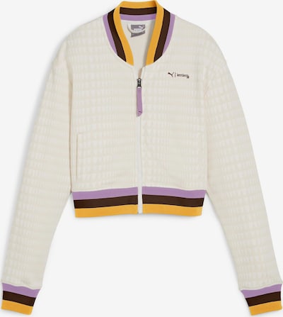 PUMA Sports sweat jacket 'LEMLEM' in Beige / Brown / Purple / White, Item view