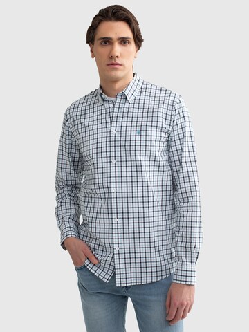 BIG STAR Regular fit Button Up Shirt 'MESINONI' in Blue: front