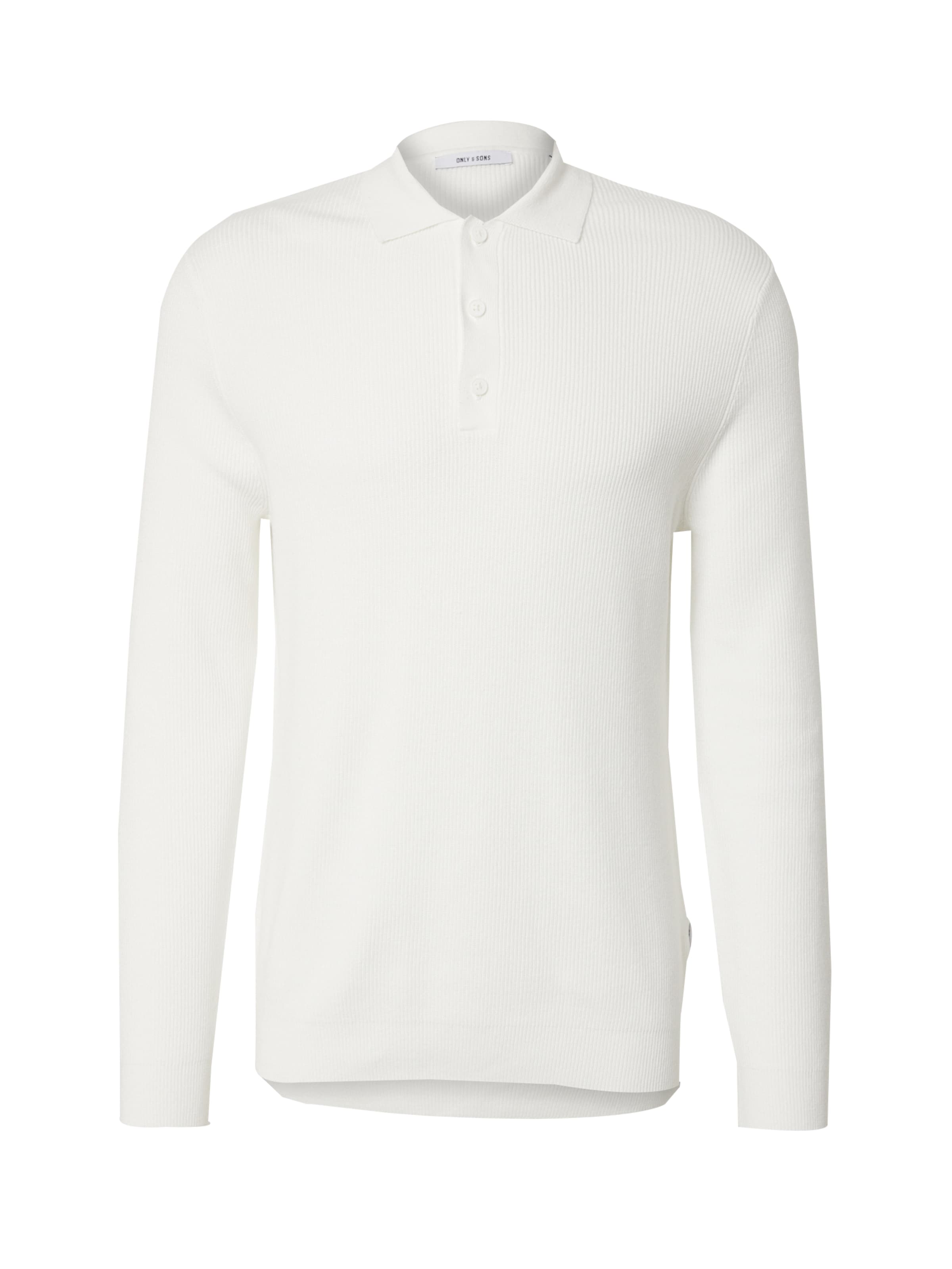 Only & Sons Пуловер 'ONSPHILL' в бяло: отпред