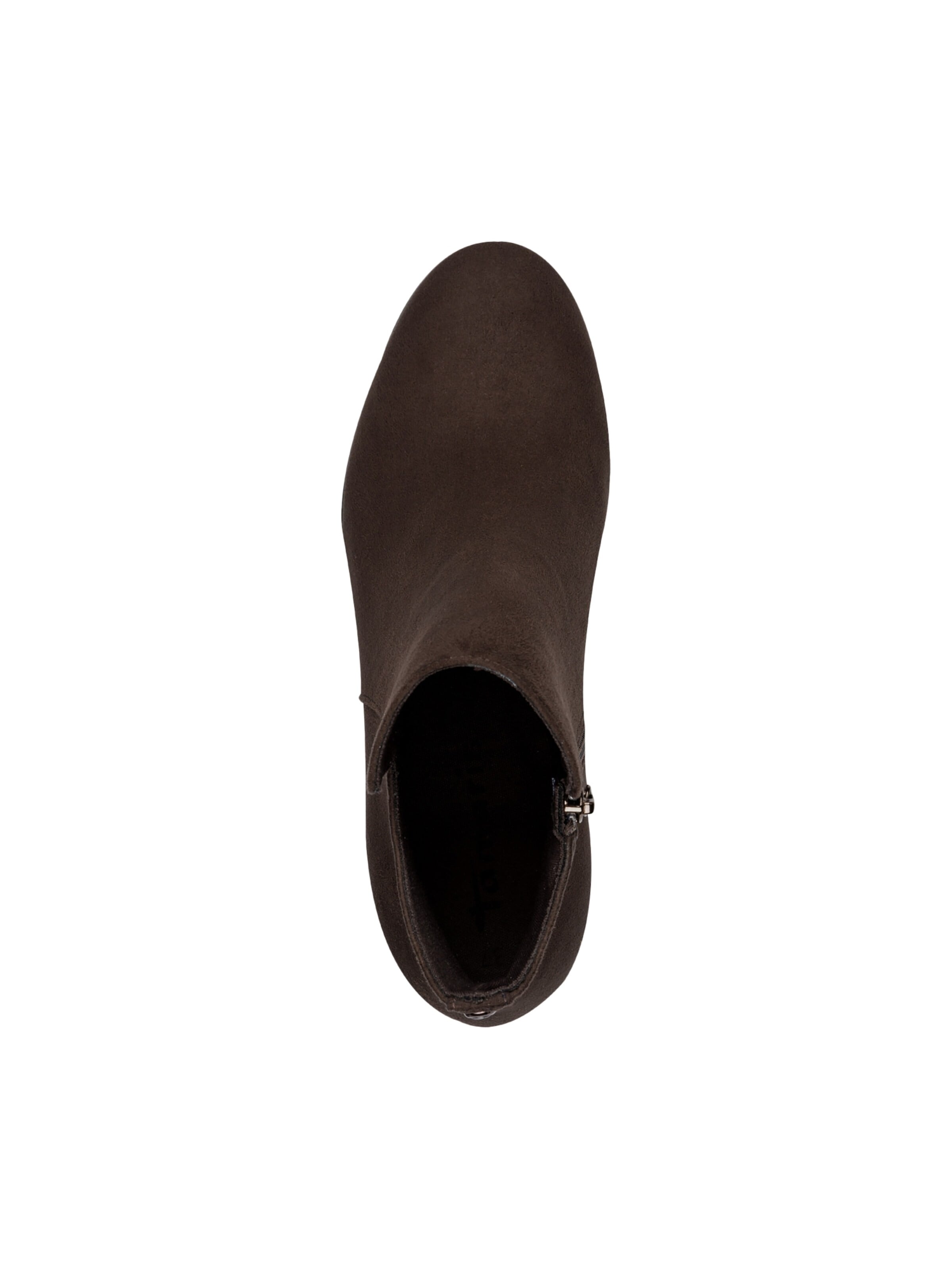 Tamaris Ankle boots 'Stiefeletten mit Reißverschluss und Absatz' in Brown