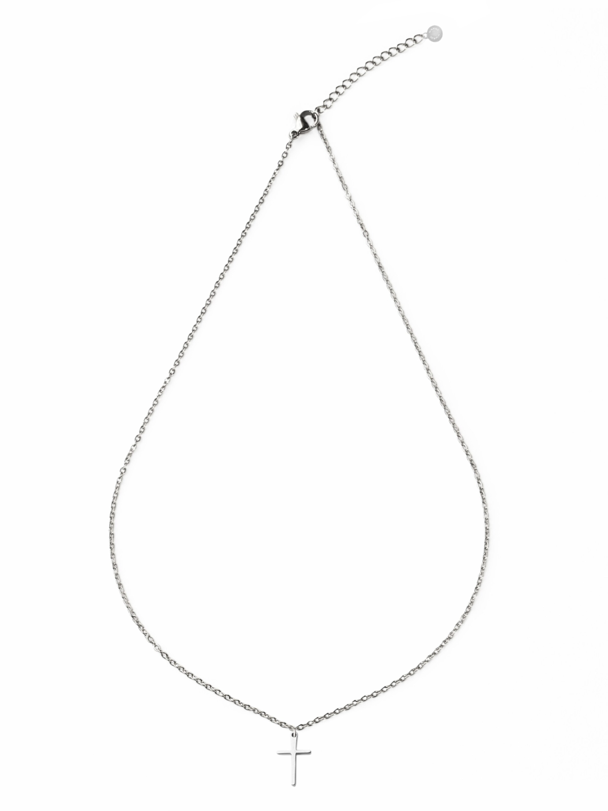 day berlin Kette 'Cross fine'‌‌‌‌‌‌‌‌‌‌ in Silber: Vorderseite