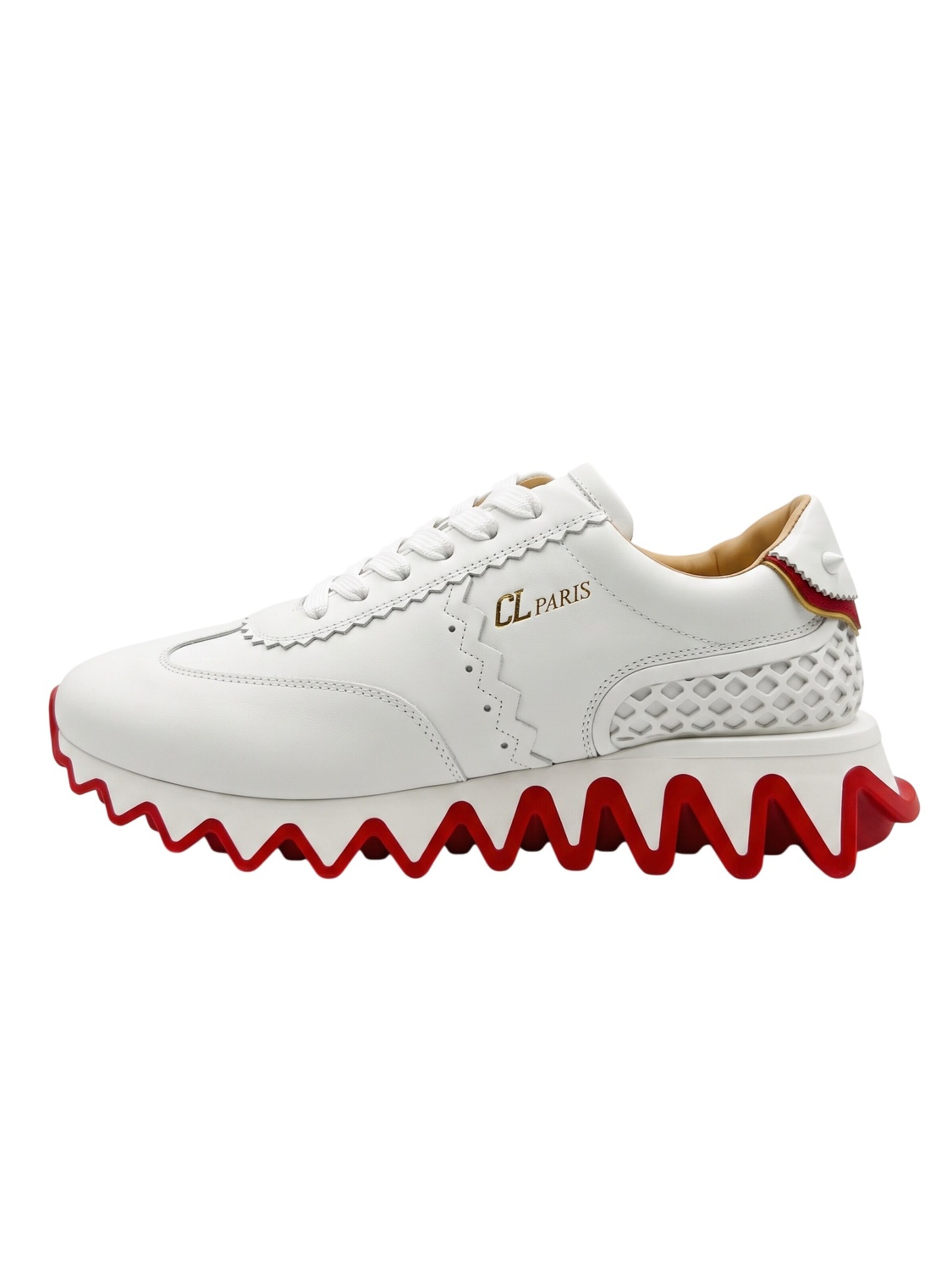 Christian Louboutin Sneakers laag 'Louboutin Sneakers Herren weiß rot' in Wit: voorkant