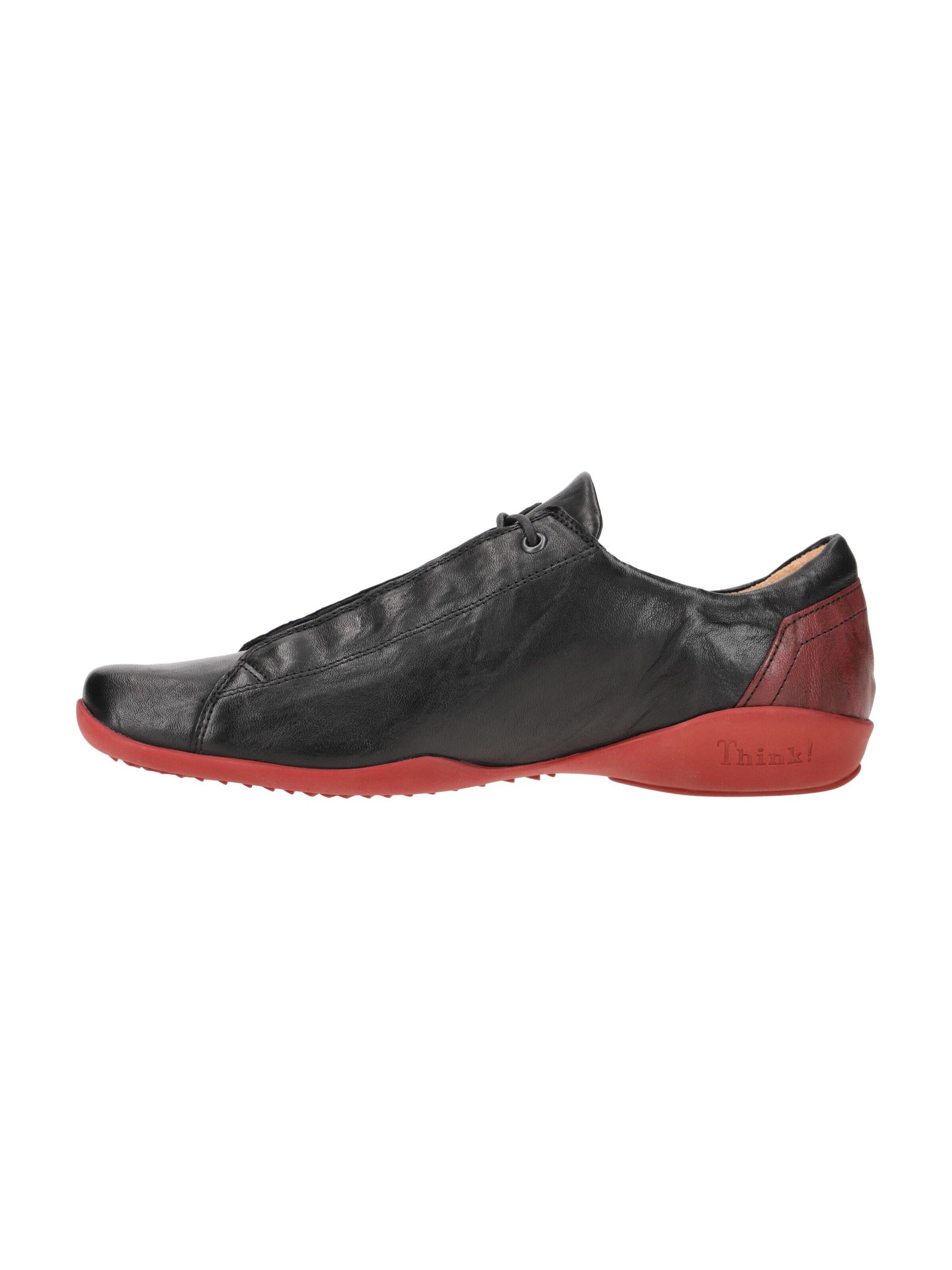 THINK! Lace-Up Shoes 'Think Stone Schuhe schwarz rot Schnürer 806' in Black
