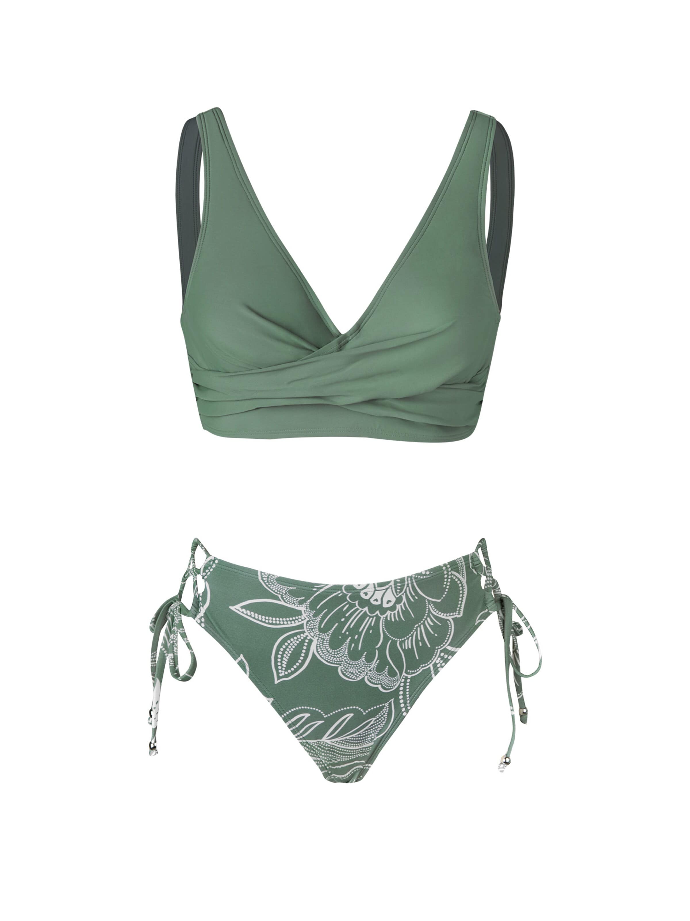 Cupshe Bralette Bikini in Green: front