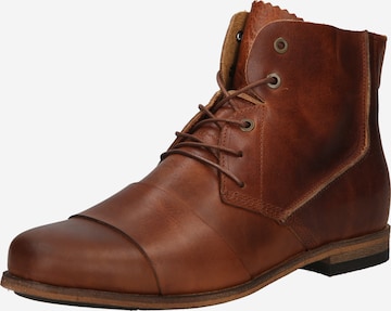 haghe by HUB Veterboots 'Lomu' in Bruin: voorkant