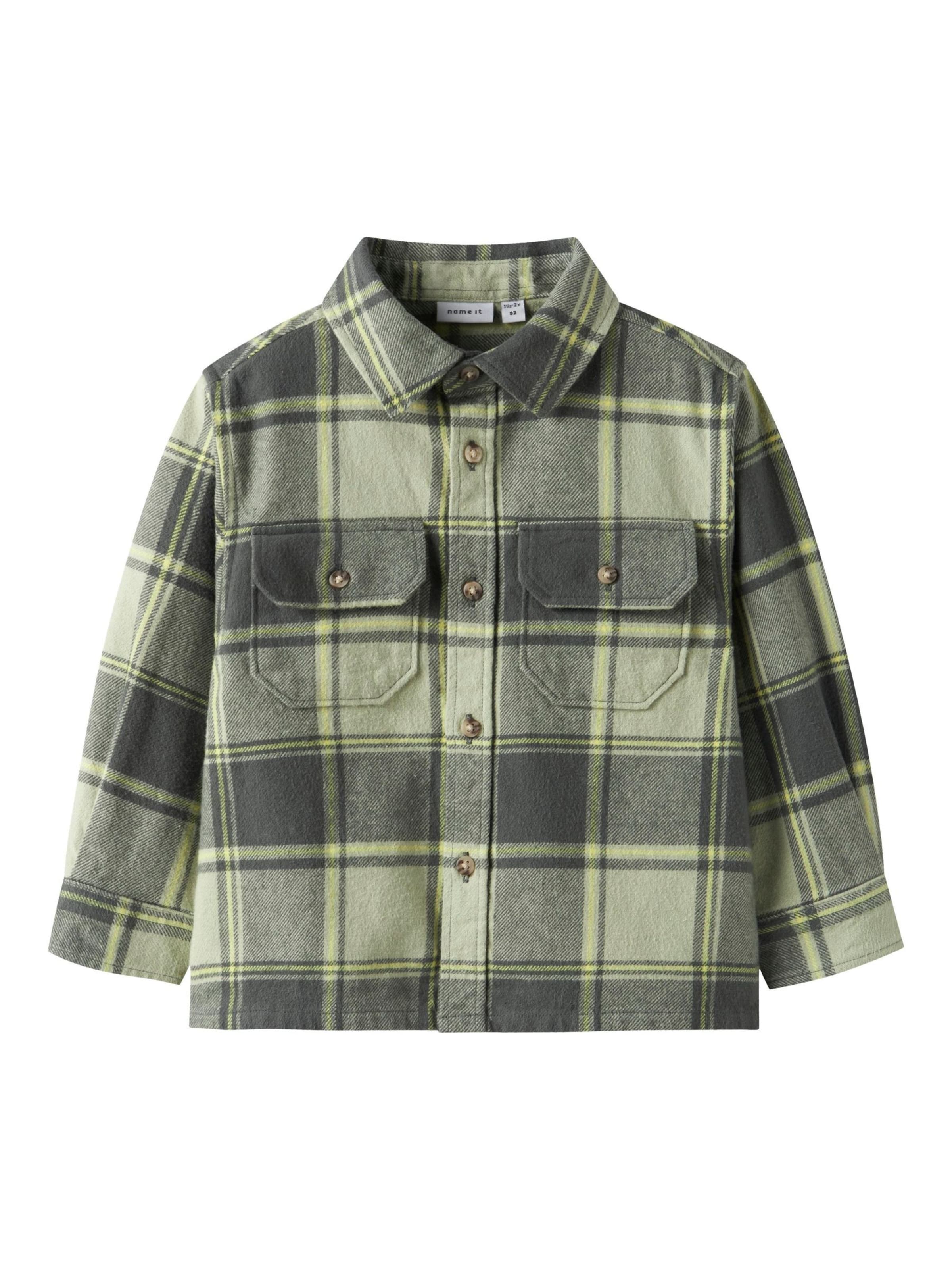 NAME IT - Ajuste confortable Camisa en gris: frente