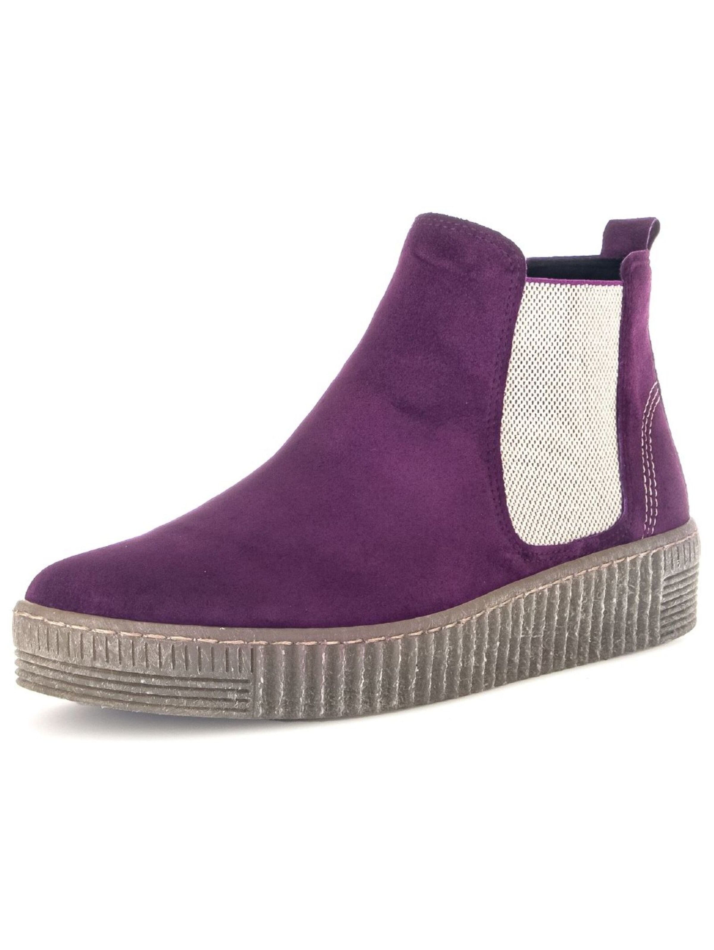 GABOR Chelsea boots in Lila: voorkant