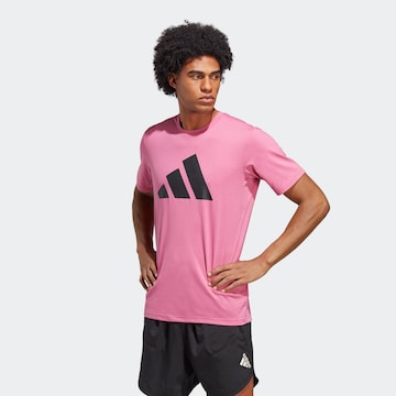 ADIDAS PERFORMANCE - Camiseta funcional 'Train Essentials Feelready Logo' en rosa: frente