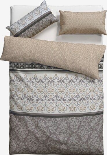HOME AFFAIRE Bettbezug in beige / grau, Produktansicht