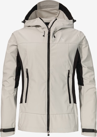 Schöffel Outdoorjas ' Mountain Softshell Jk Style Blaueis WMS ' in Beige: voorkant