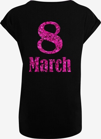 Merchcode Shirt 'WD - 8 March' in Zwart