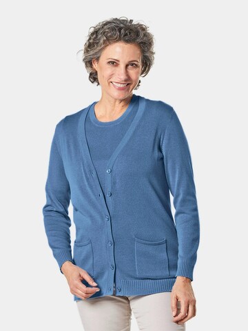 Goldner Gebreid vest in Blauw: voorkant