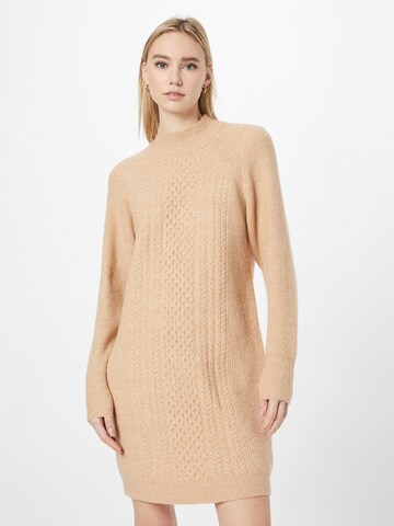 ESPRIT Gebreide jurk in Beige: voorkant