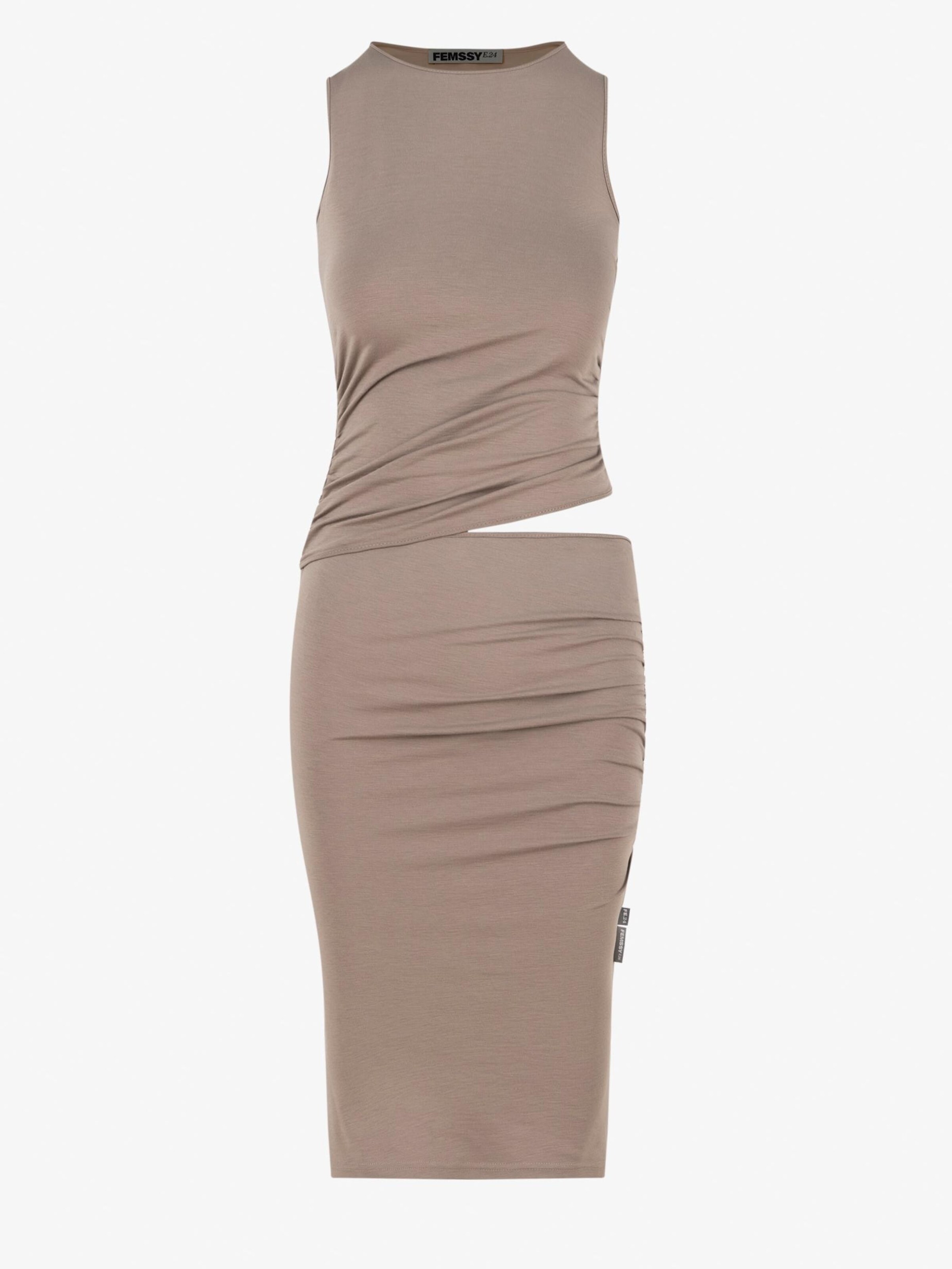 Robe 'TALIA DRESS BROWN' FEMSSY en beige : devant
